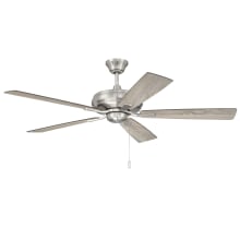 Eos 52" 5 Blade Indoor Ceiling Fan - Brushed Polished Nickel