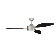 Journey 64" 3 Blade LED Indoor Ceiling Fan with Remote Control