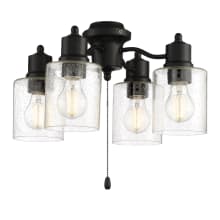 17" Wide 4 Light LED Ceiling Fan Light Kit