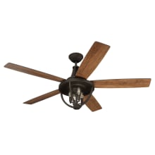 Nash 56" 5 Blade Ceiling Fan with Remote Control and Wall Control