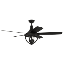 Nash 56" 5 Blade Ceiling Fan with Remote Control and Wall Control