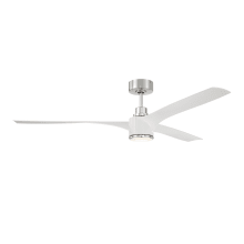 Phoebe 60" 3 Blade Indoor / Outdoor Smart LED Ceiling Fan with Remote Control