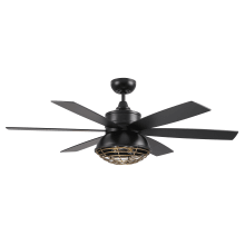 Rugged 52" 6 Blade Smart Ceiling Fan with Remote Control
