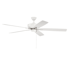 Super Pro 60" 5 Blade Indoor Ceiling Fan with White/Washed Oak Blades