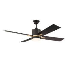 Teana 52" 4 Blade Indoor LED Ceiling Fan with Wall Control