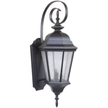 Chadwick 3 Light 32-1/2" High Outdoor Wall Sconce with Clear Seeded Glass