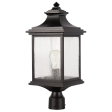 Gentry Single Light 8-1/2" Wide Landscape Single Head Post Light with Clear Seeded Glass