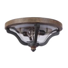Ashwood 2 Light Outdoor Flush Mount Ceiling Fixture - 16.11 Inches Wide
