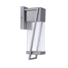 Bryce 14" Tall LED Outdoor Wall Sconce with Water Glass Shade