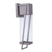 Bryce 20" Tall LED Outdoor Wall Sconce with Water Glass Shade