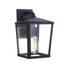 Olsen 12" Tall Outdoor Wall Sconce with Clear Glass Shad