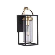 Neo 14" Tall Outdoor Wall Sconce with Clear Glass Shade