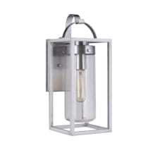 Neo 14" Tall Outdoor Wall Sconce with Clear Glass Shade
