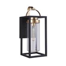 Neo 17" Tall Outdoor Wall Sconce with Clear Glass Shade
