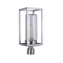 Neo 18" Tall Post Light with Clear Glass Shade