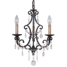 Bentley 3 Light Candle Style Chandelier - 14 Inches Wide