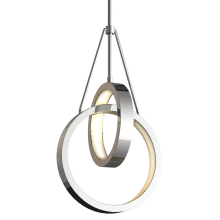Anello 2 Light 12-1/4" Wide Abstract Integrated LED Pendant