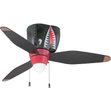 Tiger Shark 48" 3 Blade Indoor Ceiling Fan - Blades and Light Kit Included