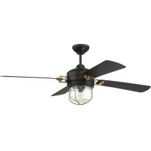 Nola 52" 4 Blade Indoor Ceiling Fan - Blades, Remote and LED Light Kit Included