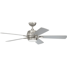Stellar 52" 5 Blade Indoor Ceiling Fan  - Blades, Wall Control and LED Light Kit Included