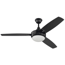 Targas 52" 3 Blade Indoor Ceiling Fan - Blades, Wall Control and Light Kit Included