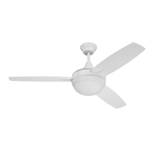 Targas 52" 3 Blade Indoor Ceiling Fan - Blades, Wall Control and Light Kit Included