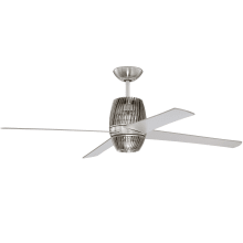 Torbeau 52" 4 Blade Indoor Ceiling Fan - Remote, Wall Control, and LED Light Kit Included