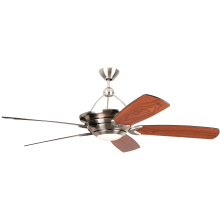 Vesta 60" 5 Blade Indoor Ceiling Fan - Blades, Remote, LED Uplight and Downlight Included