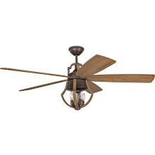 Winton 56" 5 Blade Indoor Ceiling Fan - Blades, Remote and Light Kit Included