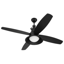 Union 52" 4 Blade Indoor / Outdoor LED Ceiling Fan with Handheld Remote and Wall Control