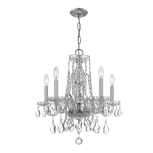 Traditional Crystal 5 Light 18" Wide Crystal Chandelier with Swarovski Strass Crystal Accents