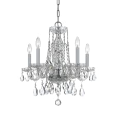 Traditional Crystal 5 Light 18" Wide Crystal Chandelier with Swarovski Spectra Crystal Accents