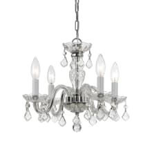 Traditional Crystal 4 Light 15" Wide Crystal Pendant with Italian Crystal Accents