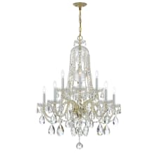 Traditional Crystal 10 Light 32" Wide Crystal Chandelier with Swarovski Strass Crystal Accents