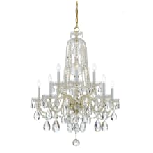 Traditional Crystal 10 Light 32" Wide Crystal Chandelier with Swarovski Spectra Crystal Accents