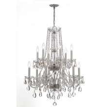 Traditional Crystal 12 Light 26" Wide Crystal Chandelier with Swarovski Strass Crystal Accents
