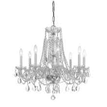 Traditional Crystal 8 Light 26" Wide Crystal Chandelier with Swarovski Strass Crystal Accents