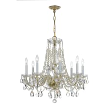 Traditional Crystal 8 Light 26" Wide Crystal Chandelier with Hand Cut Crystal Accents