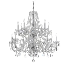Traditional Crystal 16 Light 37" Wide Crystal Chandelier with Swarovski Spectra Crystal Accents
