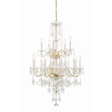 Traditional Crystal 15 Light 32" Wide Crystal Candle Style Chandelier