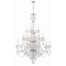 Traditional Crystal 25 Light 45" Wide Crystal Candle Style Chandelier
