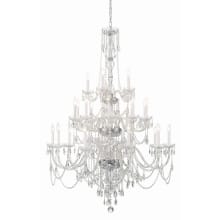 Traditional Crystal 25 Light 45" Wide Crystal Candle Style Chandelier