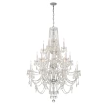 Traditional Crystal 20 Light 38" Wide Crystal Candle Style Chandelier