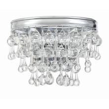 Calypso 2 Light 7" Tall Wall Sconce with Clear Glass Accents