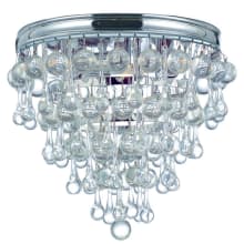 Calypso 3 Light 11" Wide Flush Mount Waterfall Ceiling Fixture