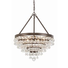 Calypso 6 Light 20" Wide Chandelier with Clear Glass Accents