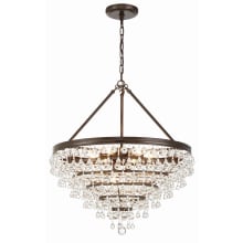 Calypso 8 Light 25" Wide Chandelier with Clear Glass Accents