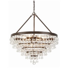 Calypso 8 Light 25" Wide Chandelier with Clear Glass Accents