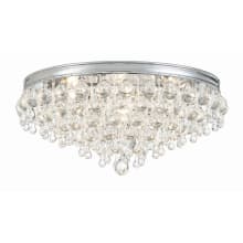 Calypso 6 Light 20" Wide Flush Mount Waterfall Ceiling Fixture with Clear Glass Accents