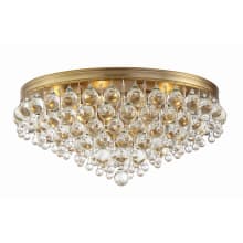 Calypso 6 Light 20" Wide Flush Mount Waterfall Ceiling Fixture with Clear Glass Accents